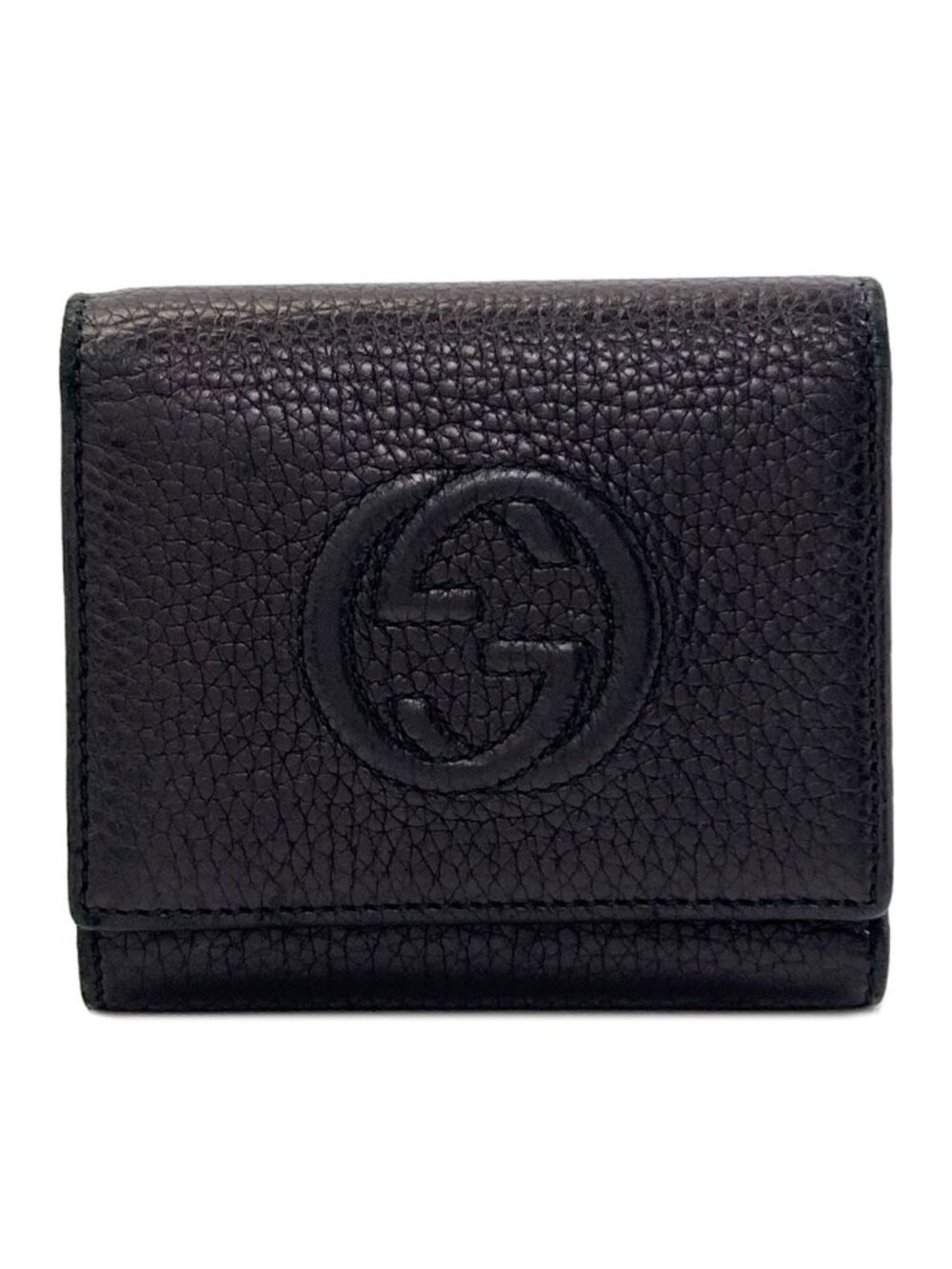 Gucci Soho Interlocking G Trifold Wallet Leather